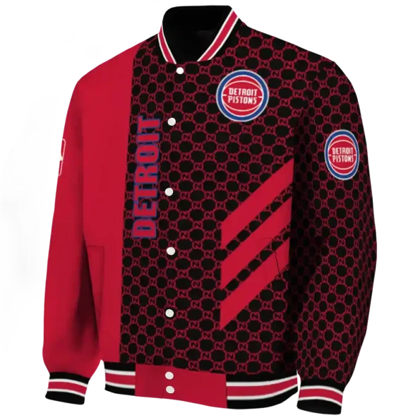 detroit pistons triple side stripes red black varsity jacket best selling.webp