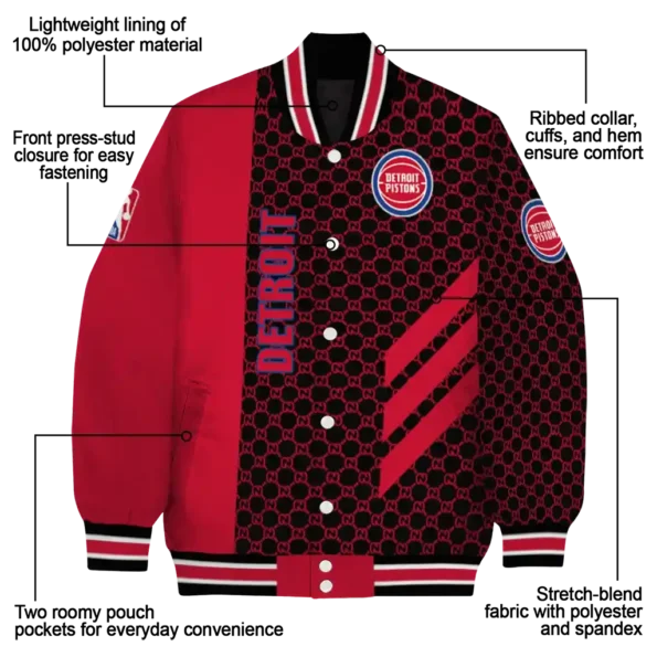 detroit pistons triple side stripes red black varsity jacket new arrival.webp