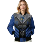 golden state warriors arrow layer blue black bomber jacket best selling
