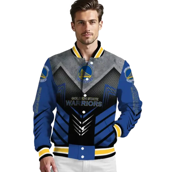 golden state warriors arrow layer blue black varsity jacket high quality.webp