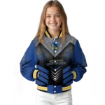 golden state warriors arrow layer blue black varsity jacket best selling.webp