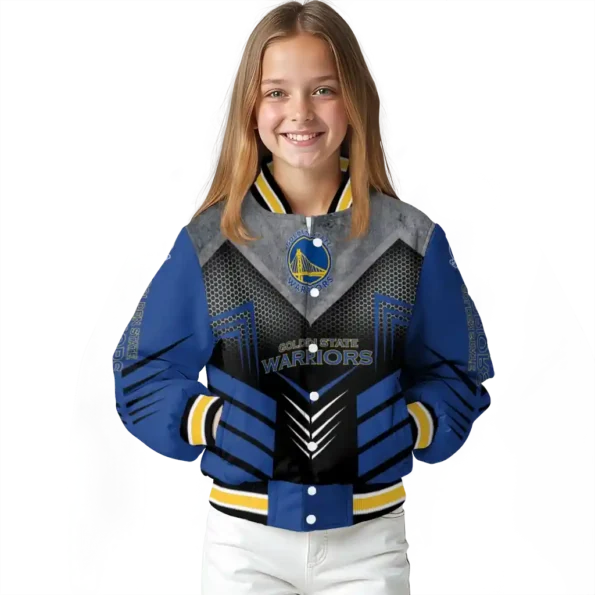 golden state warriors arrow layer blue black varsity jacket top rated.webp