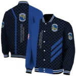 golden state warriors triple side stripes blue black varsity jacket best selling.webp