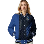 golden state warriors triple side stripes blue black varsity jacket best selling.webp