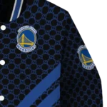 golden state warriors triple side stripes blue black varsity jacket best selling.webp