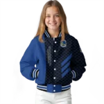 golden state warriors triple side stripes blue black varsity jacket best selling.webp