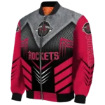 houston rockets arrow layer red black bomber jacket best selling