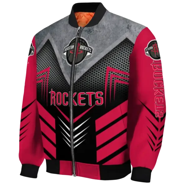 houston rockets arrow layer red black bomber jacket best selling