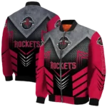 houston rockets arrow layer red black bomber jacket best selling