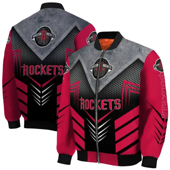 houston rockets arrow layer red black bomber jacket fashion forward