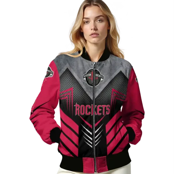 houston rockets arrow layer red black bomber jacket latest model