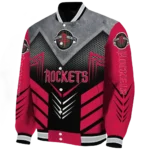 houston rockets arrow layer red black varsity jacket best selling.webp