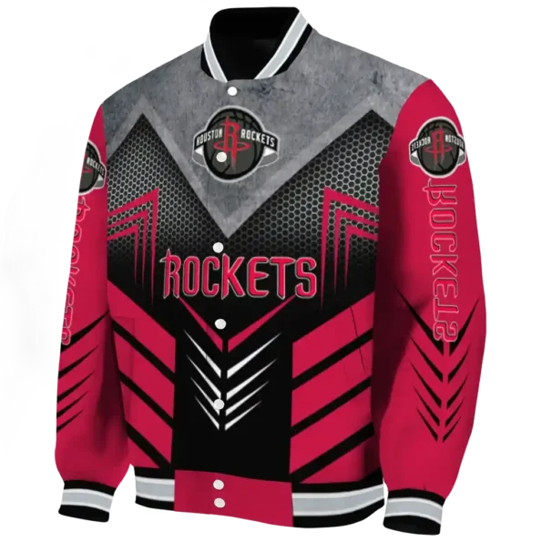 houston rockets arrow layer red black varsity jacket best selling.webp