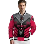 houston rockets arrow layer red black varsity jacket best selling.webp