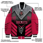 houston rockets arrow layer red black varsity jacket best selling.webp