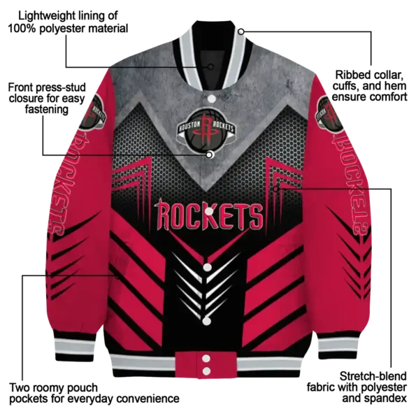 houston rockets arrow layer red black varsity jacket new arrival.webp