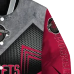 houston rockets arrow layer red black varsity jacket best selling.webp