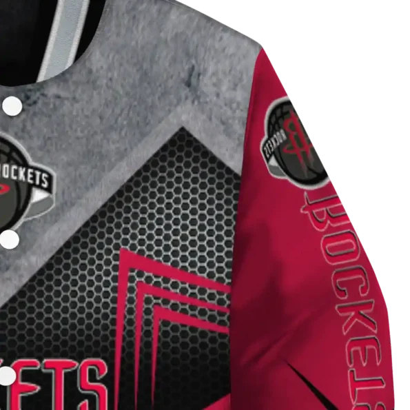 houston rockets arrow layer red black varsity jacket premium grade.webp