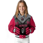 houston rockets arrow layer red black varsity jacket best selling.webp