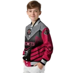 houston rockets arrow layer red black varsity jacket best selling.webp