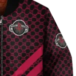 houston rockets triple side stripes red black bomber jacket best selling