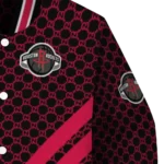 houston rockets triple side stripes red black varsity jacket best selling.webp