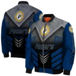 indiana pacers arrow layer blue black bomber jacket best selling