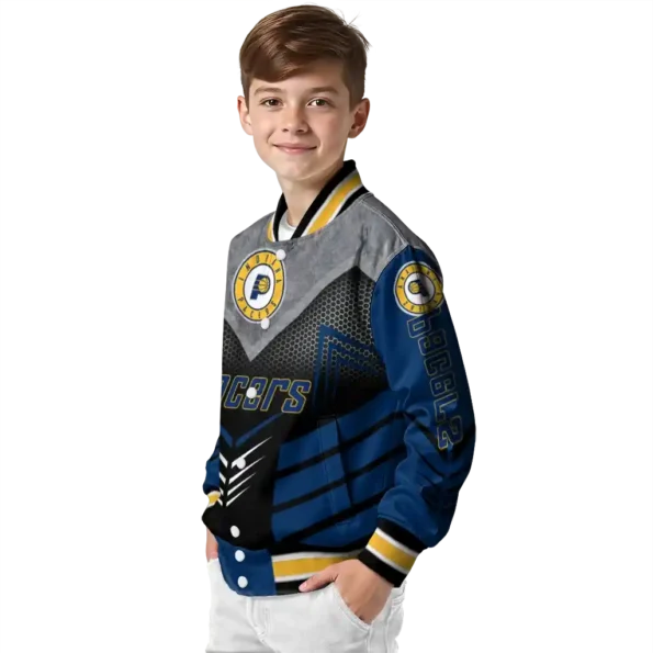 indiana pacers arrow layer blue black varsity jacket trendy.webp