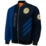 indiana pacers triple side stripes blue black bomber jacket best selling