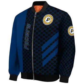 indiana pacers triple side stripes blue black bomber jacket best selling
