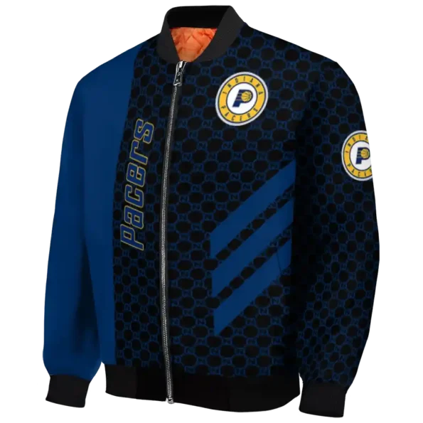 indiana pacers triple side stripes blue black bomber jacket best selling