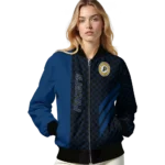 indiana pacers triple side stripes blue black bomber jacket best selling