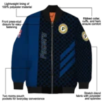 indiana pacers triple side stripes blue black bomber jacket best selling
