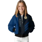 indiana pacers triple side stripes blue black bomber jacket best selling