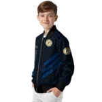 indiana pacers triple side stripes blue black bomber jacket best selling