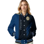 indiana pacers triple side stripes blue black varsity jacket best selling.webp