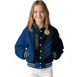 indiana pacers triple side stripes blue black varsity jacket best selling.webp