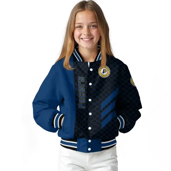 indiana pacers triple side stripes blue black varsity jacket top rated.webp