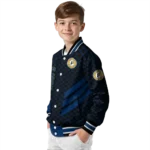 indiana pacers triple side stripes blue black varsity jacket best selling.webp
