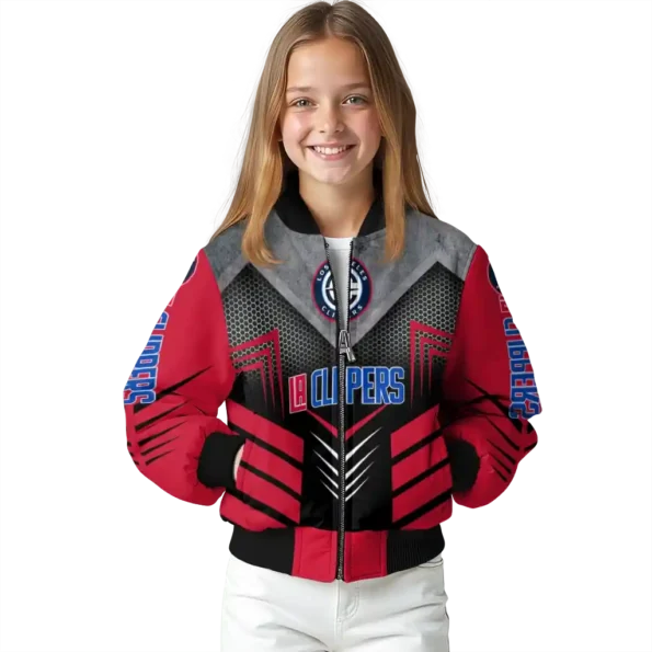 los angeles clippers arrow layer red black bomber jacket top rated