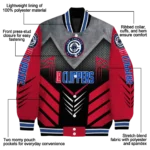 los angeles clippers arrow layer red black varsity jacket best selling.webp