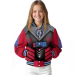 los angeles clippers arrow layer red black varsity jacket best selling.webp