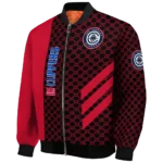los angeles clippers triple side stripes red black bomber jacket best selling
