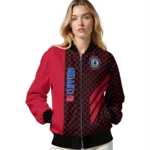 los angeles clippers triple side stripes red black bomber jacket best selling