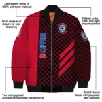los angeles clippers triple side stripes red black bomber jacket best selling