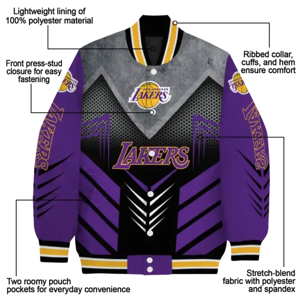 los angeles lakers arrow layer purple black varsity jacket new arrival.webp