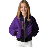 los angeles lakers triple side stripes purple black bomber jacket best selling