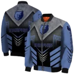 memphis grizzlies arrow layer blue black bomber jacket best selling