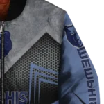 memphis grizzlies arrow layer blue black bomber jacket best selling