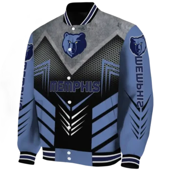 memphis grizzlies arrow layer blue black varsity jacket best selling.webp